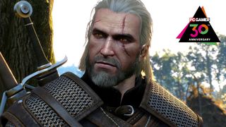 Geralt of Rivia in The Witcher 3.