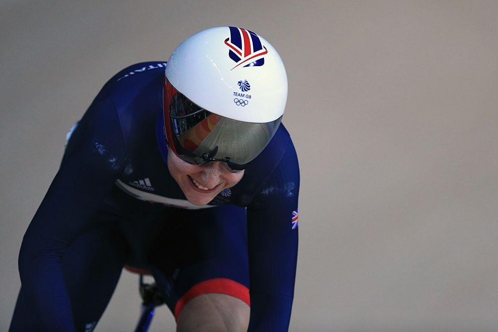 A happy Laura Trott (Great Britain)