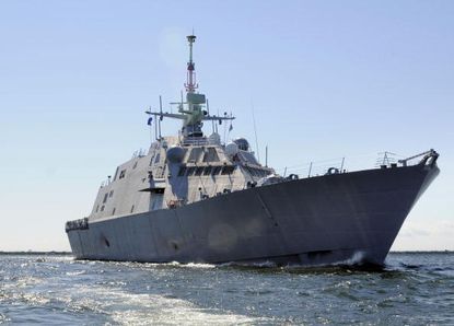 A Navy warship.