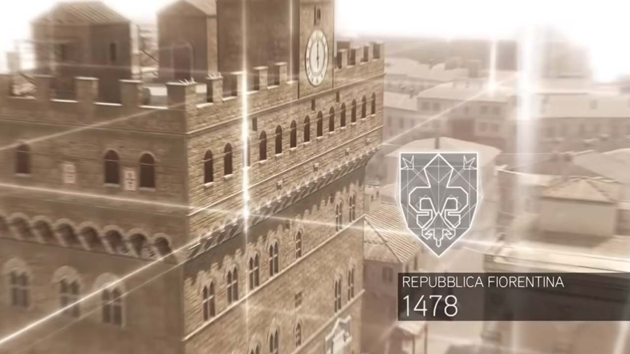 A screen shot from Assassin's Creed II of Florence in 1478
