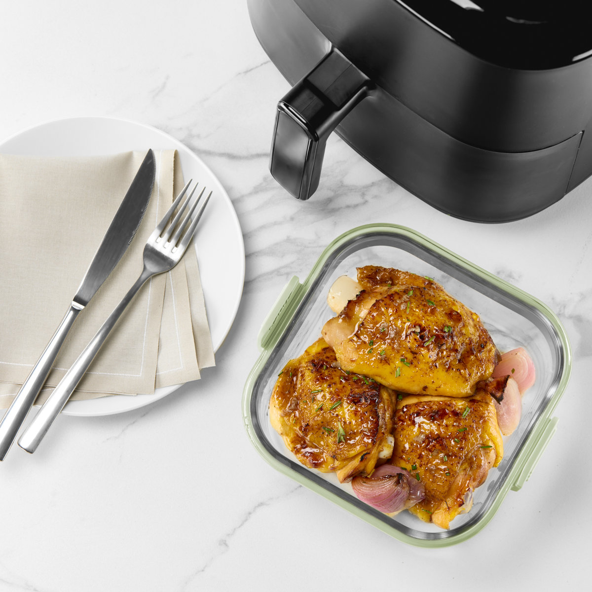 L&amp;eacute;ku&amp;eacute; Air Fryer Square Glass Dish | Wayfair.co.uk