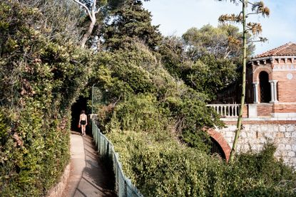 shot in south of france outside eileen gray house from the book sun breakers