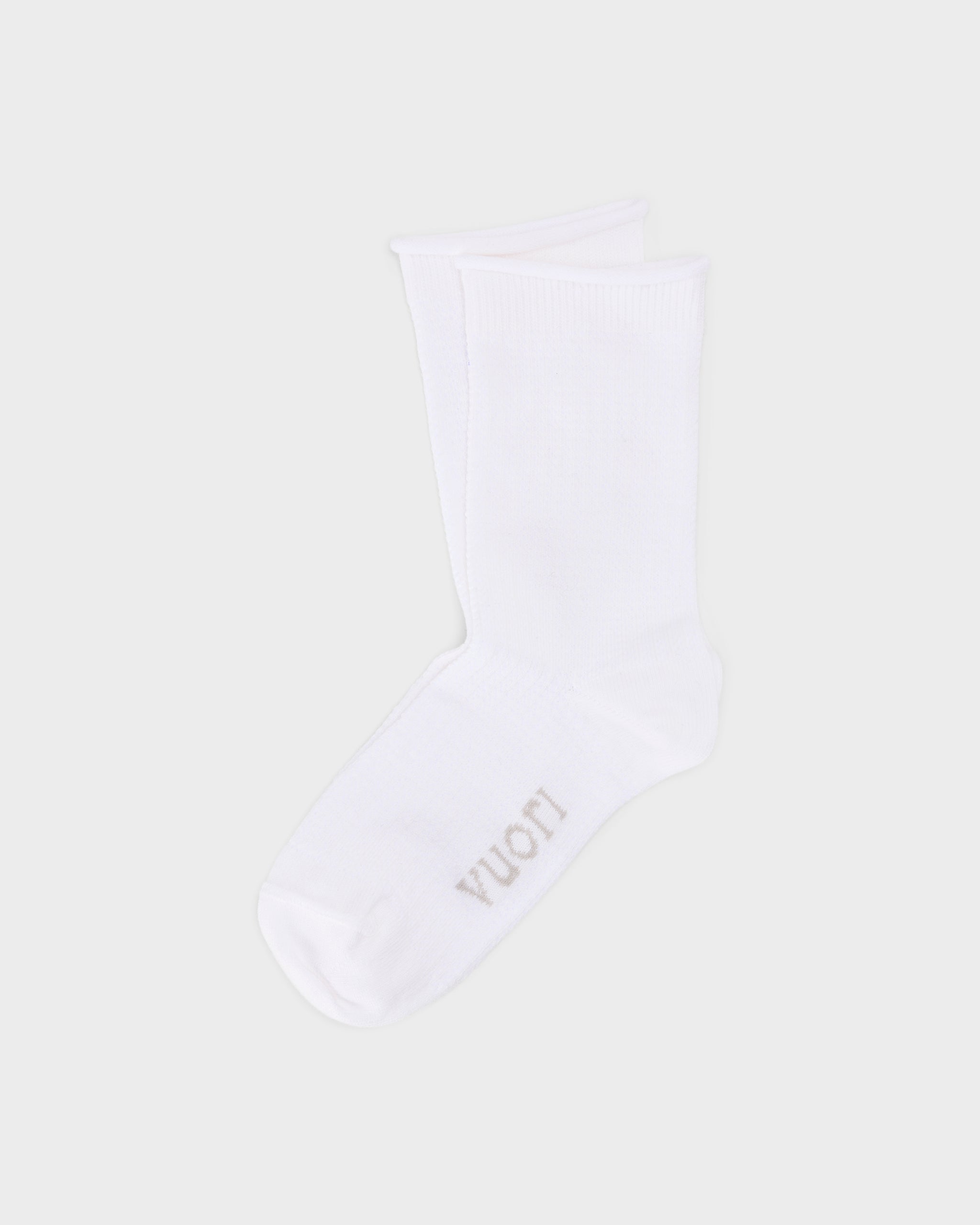 Quarter Crew Pointelle Sock - White - S