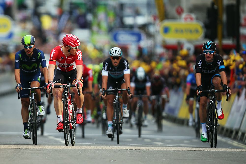 Viviani disputed Greipel's apparent stage 8 win.