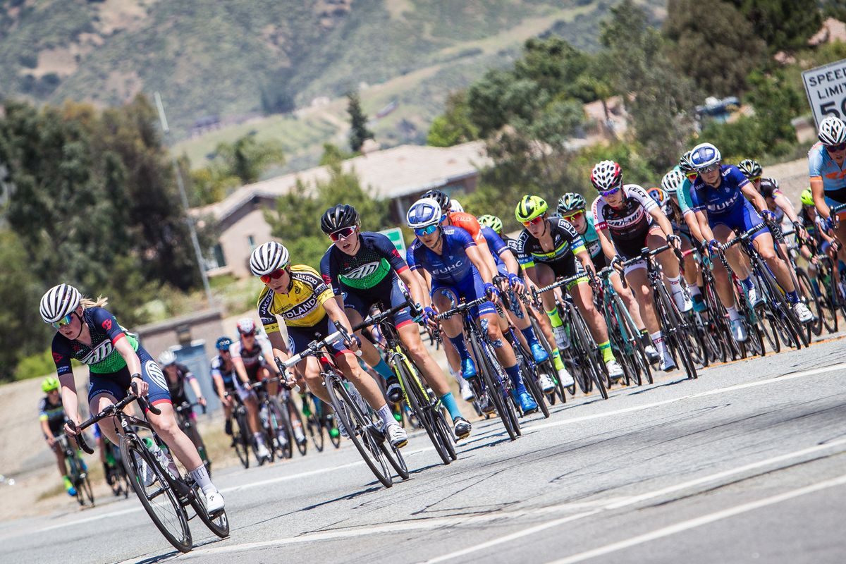 Amber Neben (Dare to Be) stayed near the front and out of trouble on today's stage