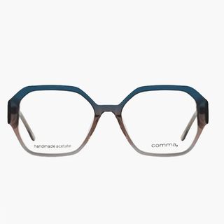 Comma gradient frame glasses