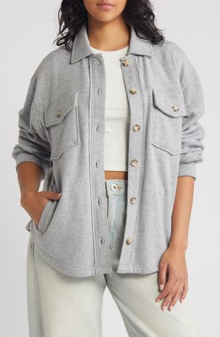 Sweatshirt Pocket Shacket