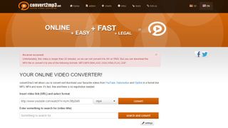 youtube video download convert2mp3