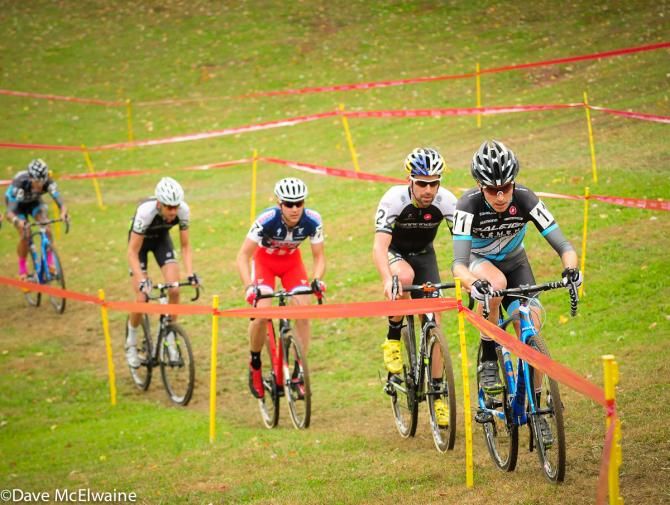 Alan Krughoff (Raleigh Clement) trying to hold off the fastest men in N. America