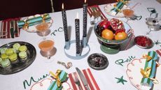 Christmas table with name stickers