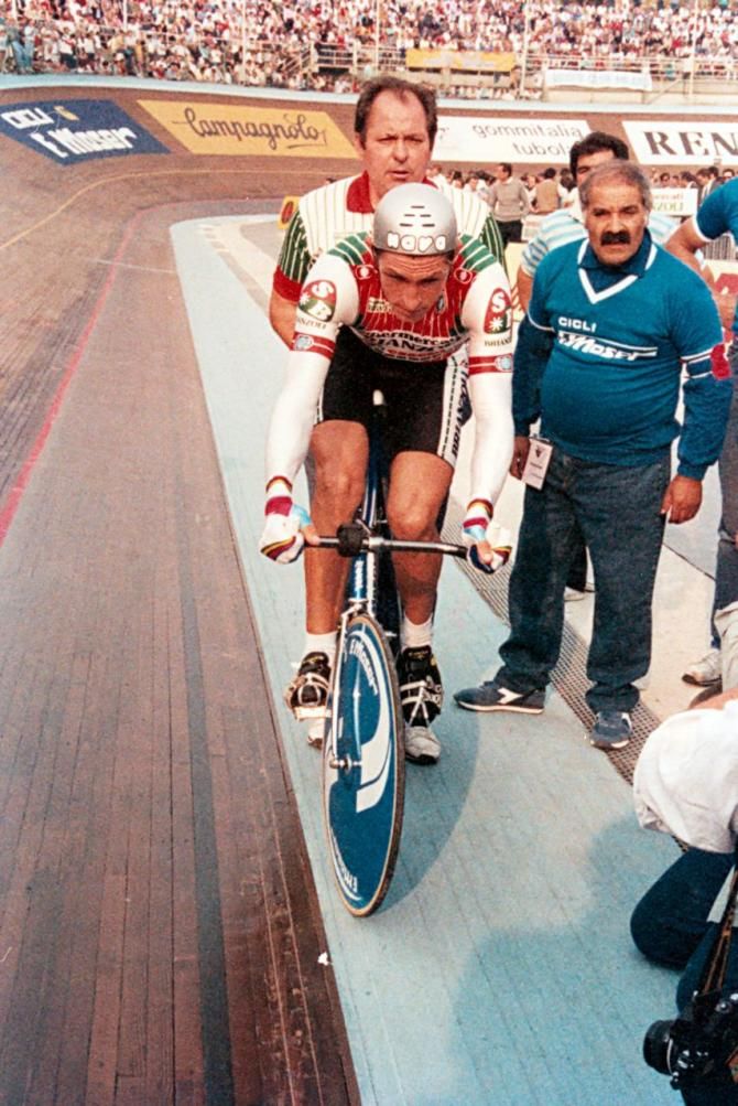 Moser is about to start his ride
