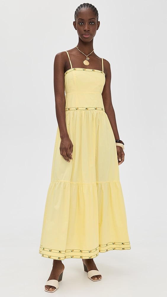 Playa Lucila Embroidered Maxi Dress