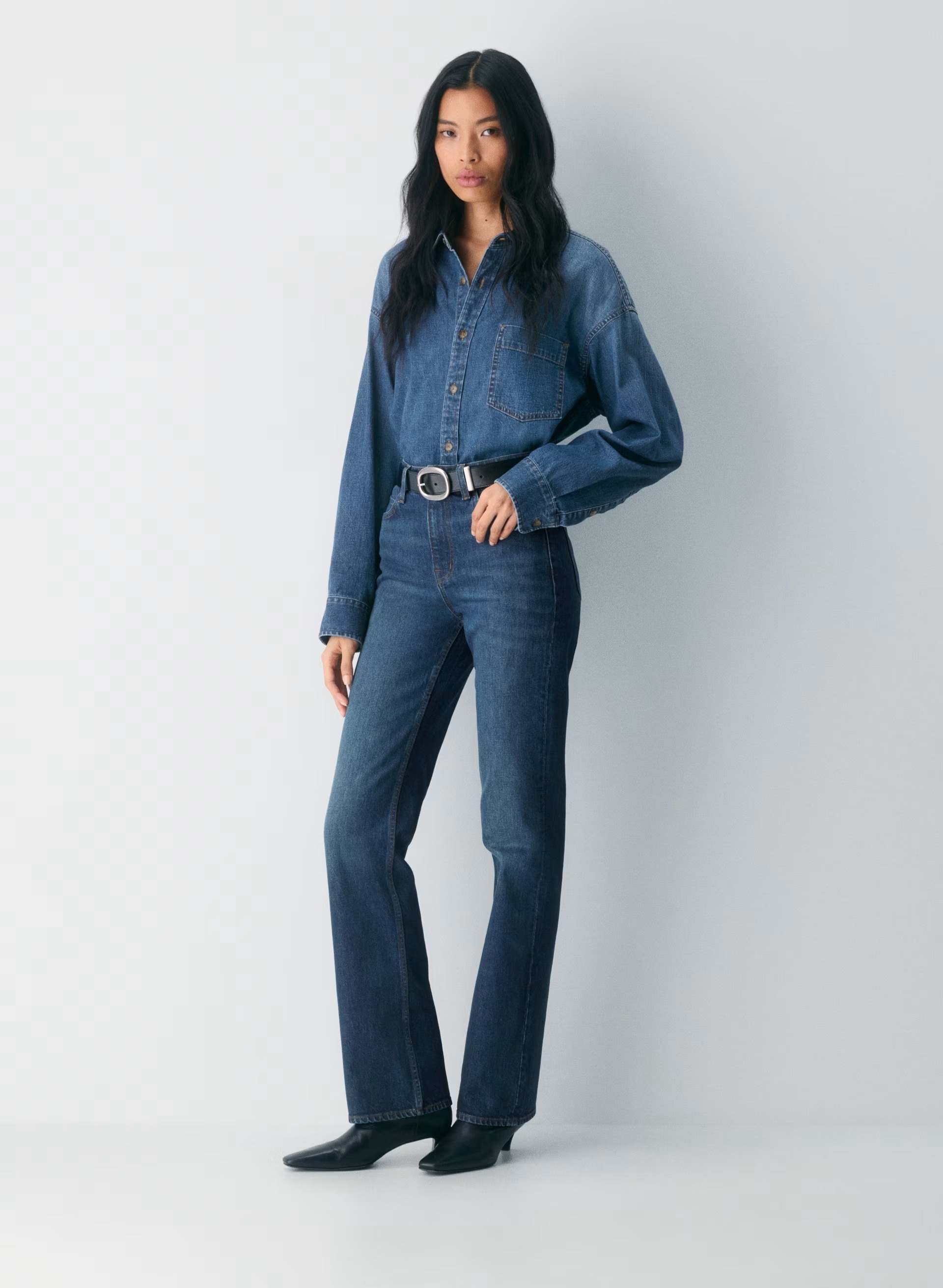 Denim Forum, The '90s Nina Hi-Rise Slim Straight Jean