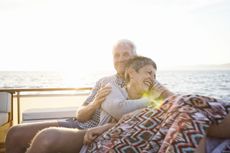 Sex and menopause: Couple cuddling