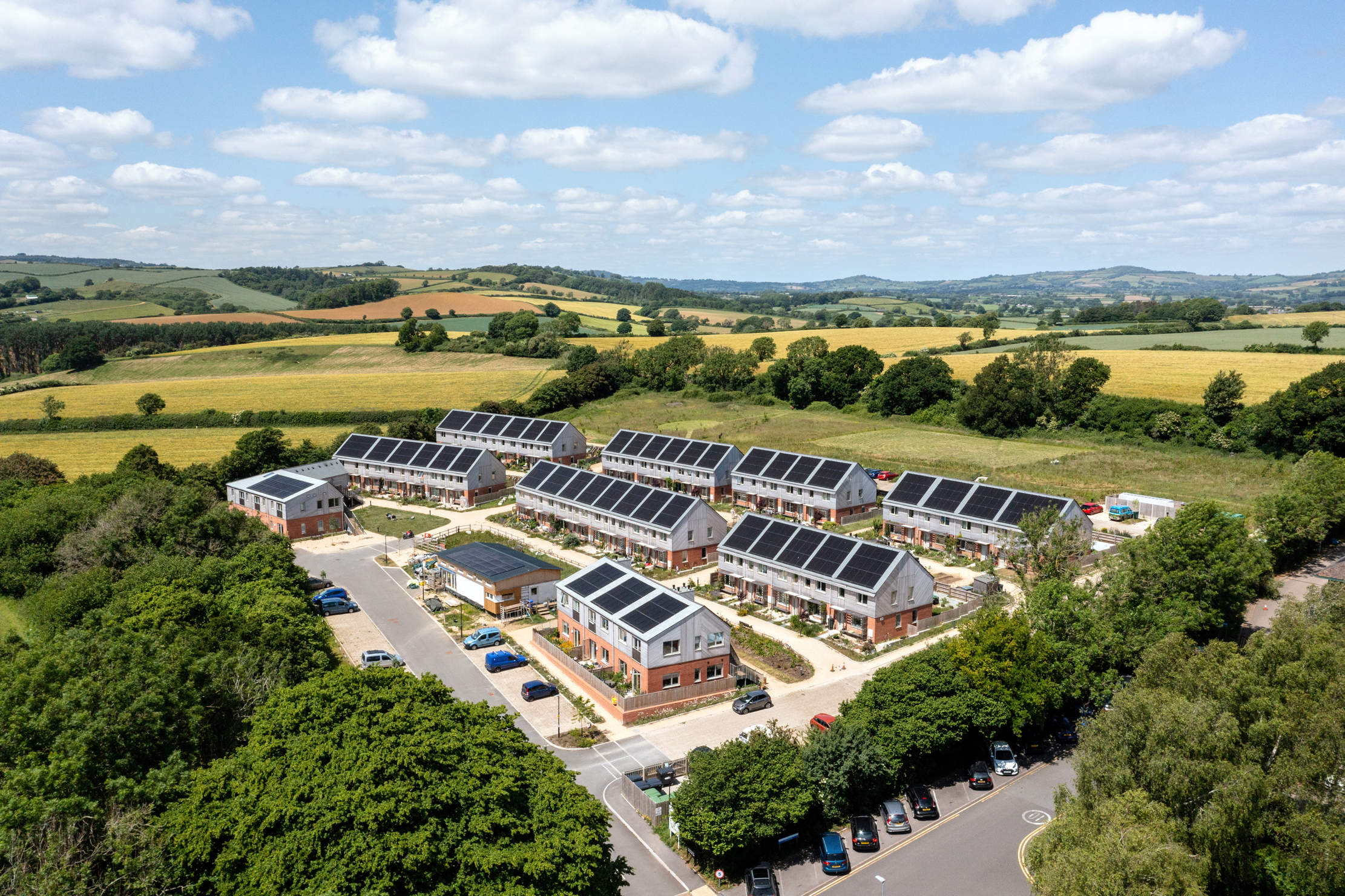 Images of the community housing development at Hazelmead