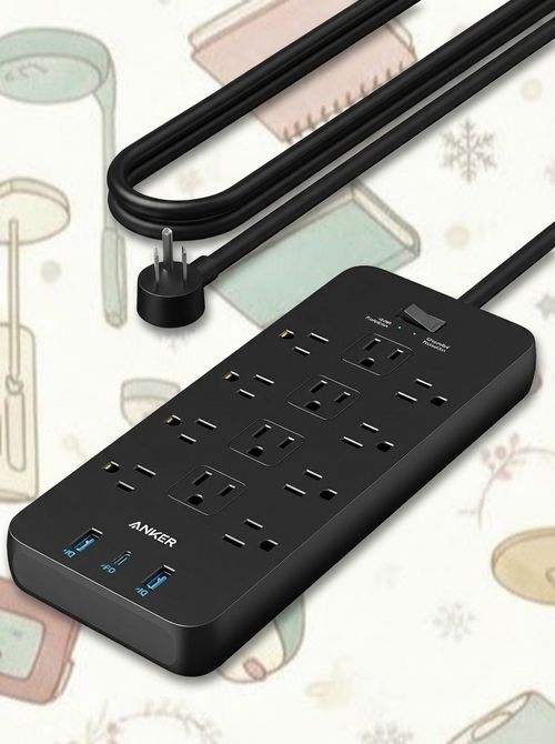 Anker Power Strip Surge Protector With 12 Outlets, 2 USB-A, 1 USB-C Port, 5ft Cord, 20W PD
