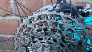 Closeup of bike chain