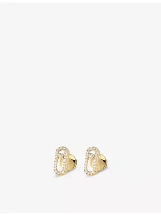 Move Uno 18ct Yellow-Gold and Diamond-Set Stud Earrings