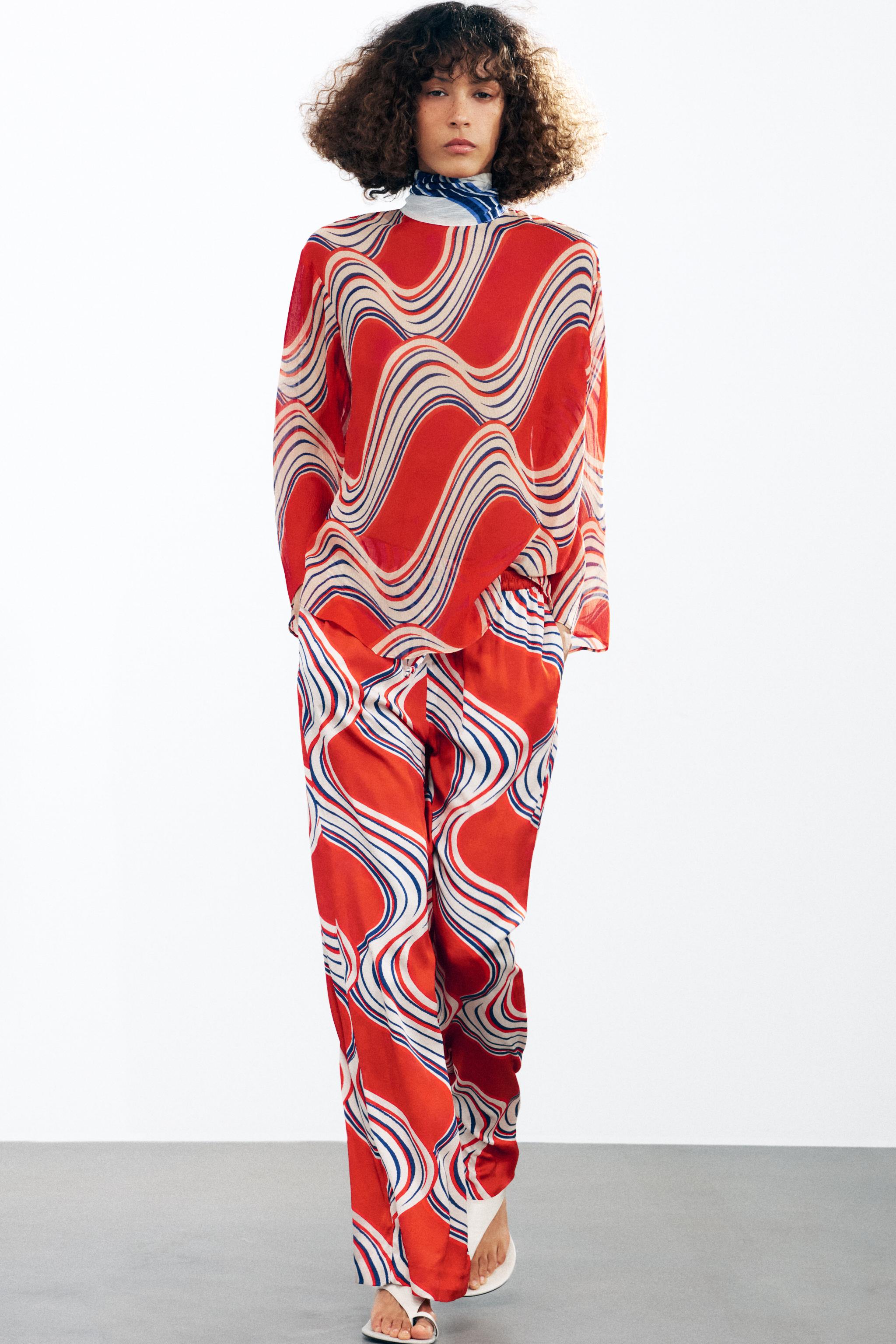 Zw Collection Printed Pajama Pants