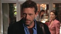 Hugh Laurie is shown as Gregory House in a scene from House.