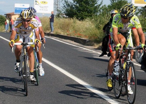 Marco Pinotti (Team Columbia - Highroad) and Bartosz Huzarski (ISD) were part of a four-man break in the closing kilometres of stage 20.