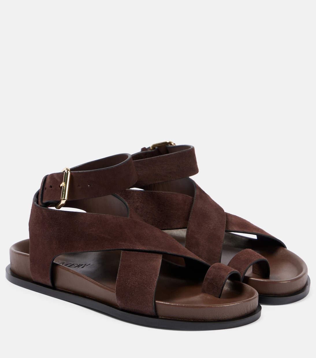 Jalen Suede Sandals in Brown - a Emery