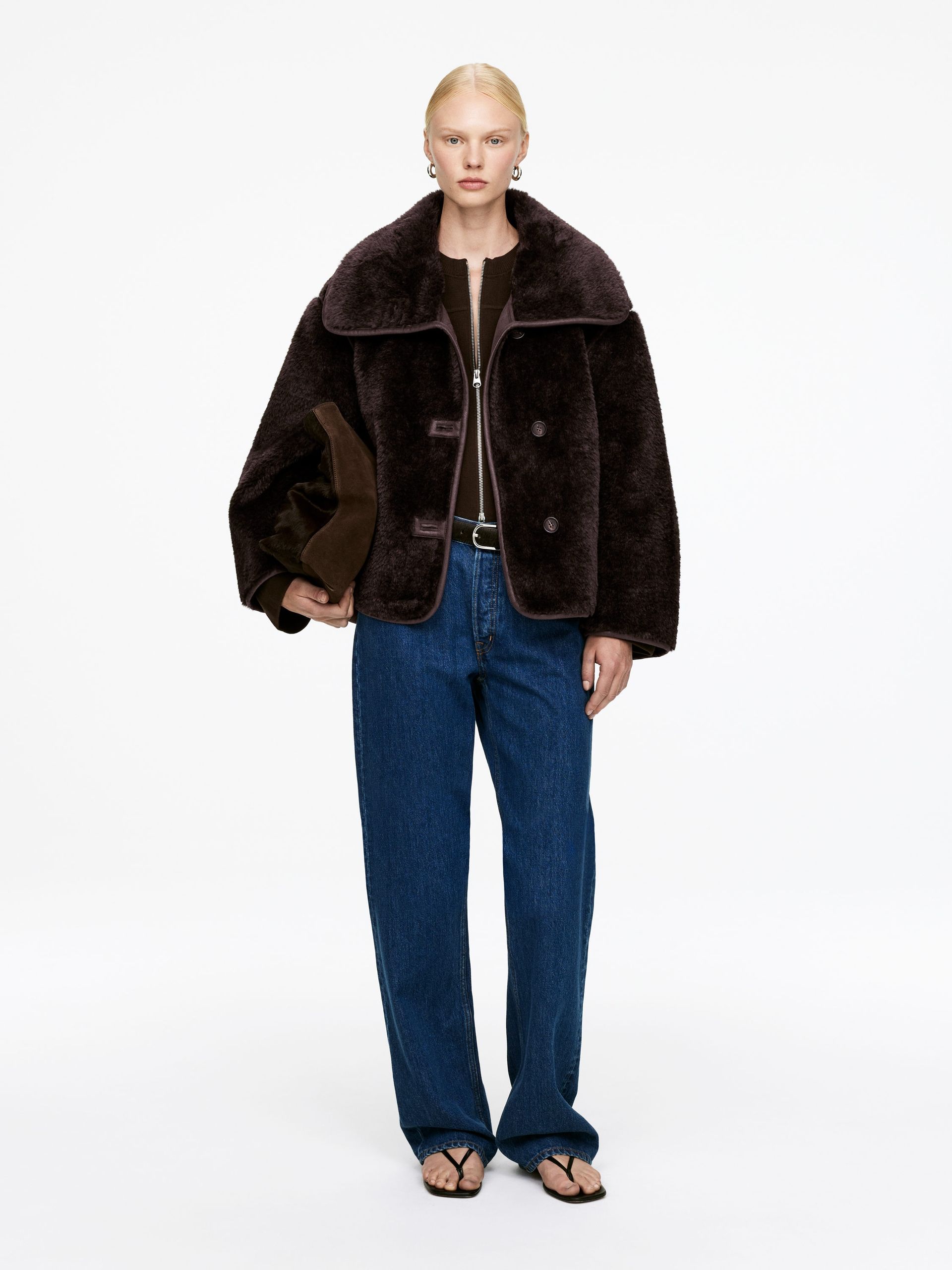 Short Pile Jacket – Brown – Women – Arket Gb