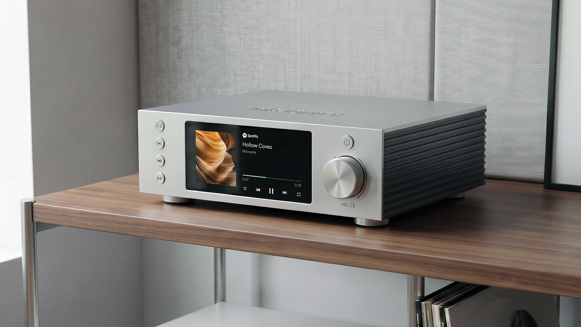 Majority Audio Link Pro Amp sitting on a table