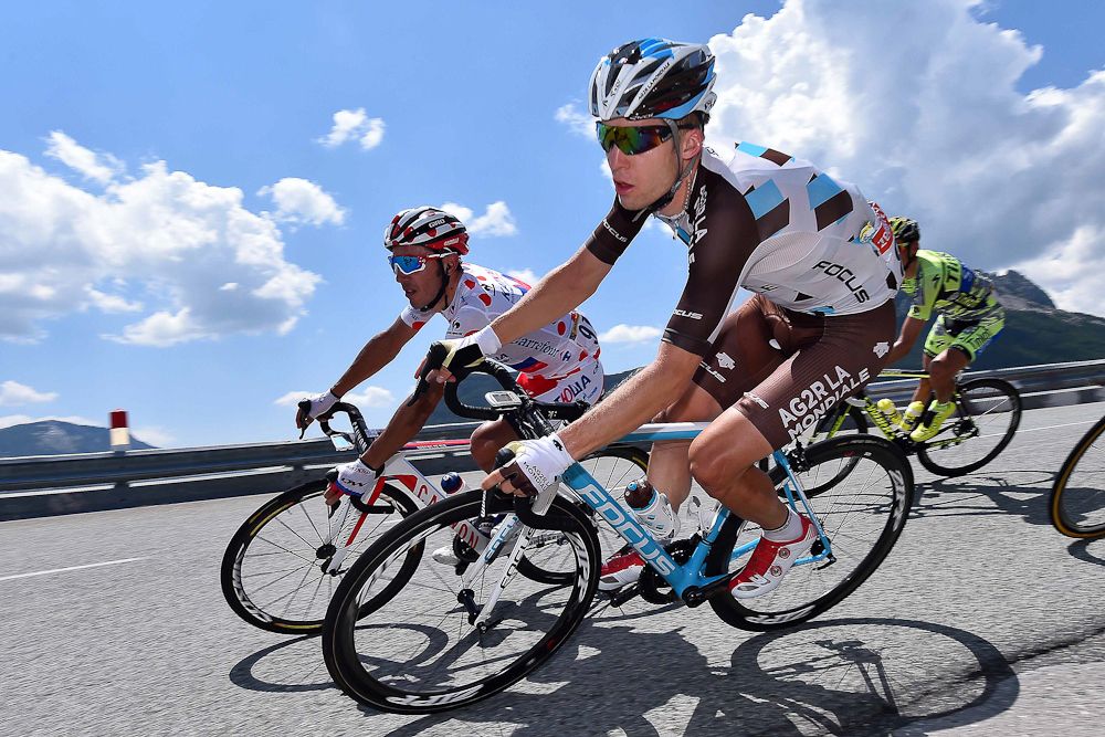 Joaquim Rodriguez descend in the polka dot jersey