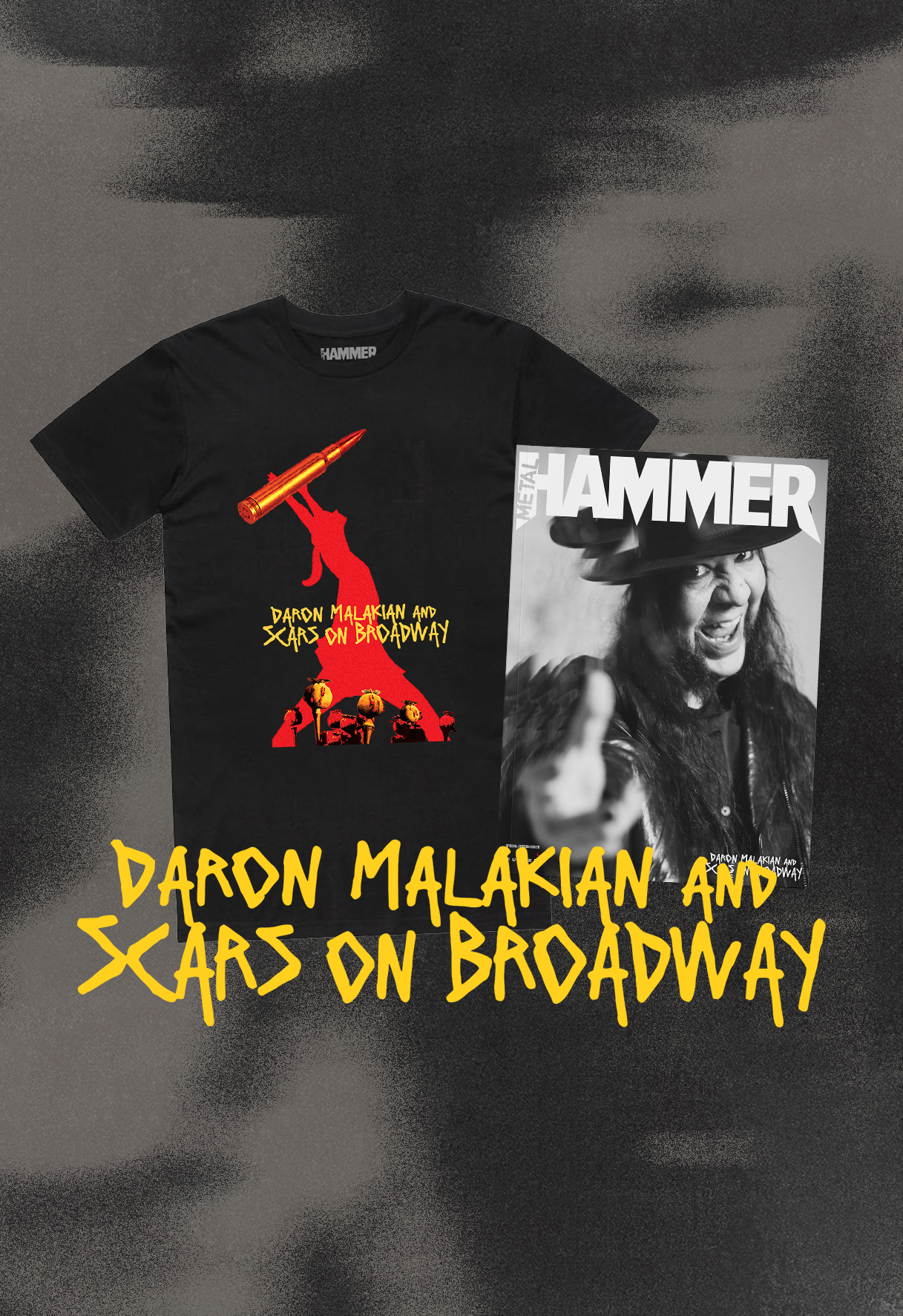 A Daron Malakian shirt and magazine cover