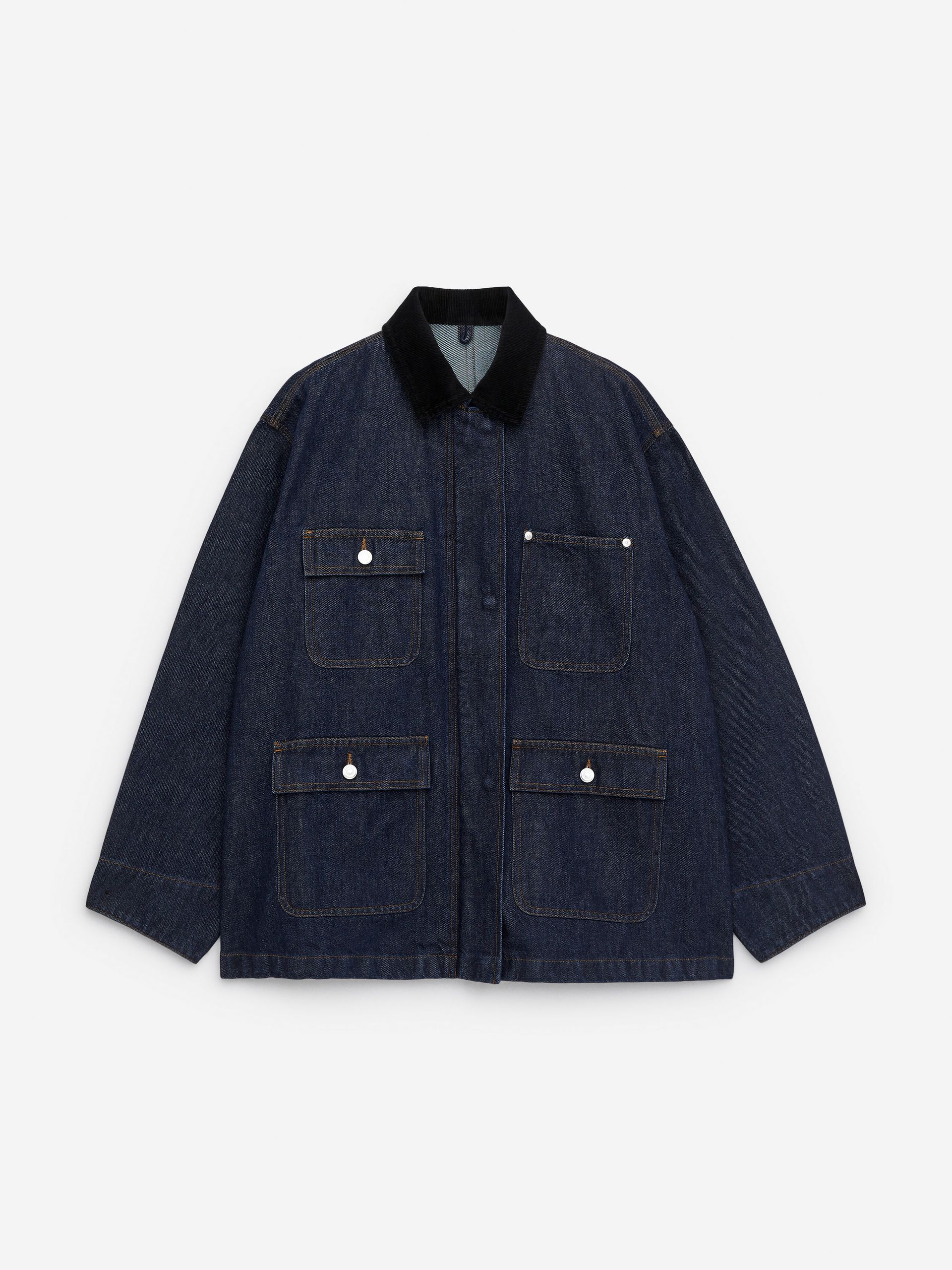 Oversized Denim Jacket – Dark Blue – Women – Arket Gb