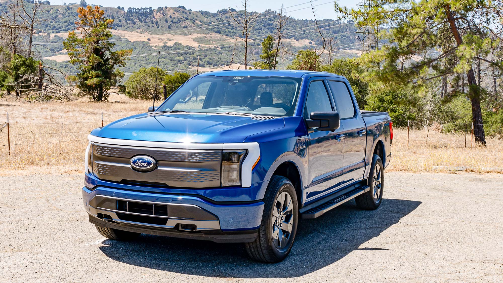 Ford F-150 Lightning parked outside in parking lot