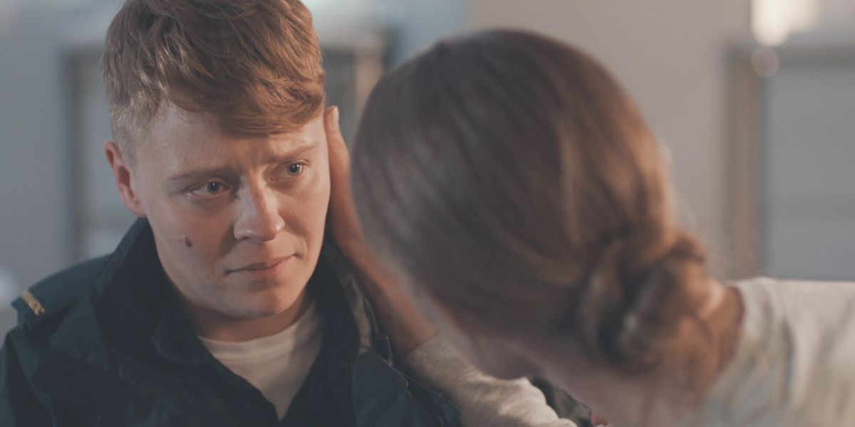 Sah Brockner, pictured with their mother, Jools, in emotional moment.