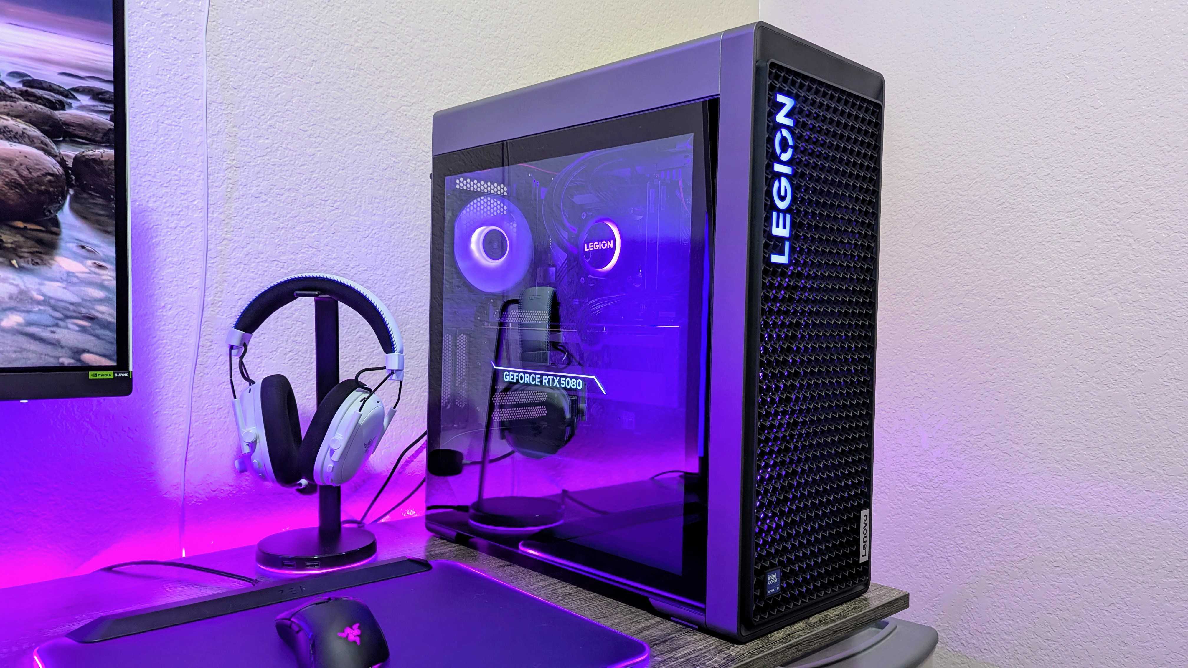 Image of the Lenovo Legion Tower 7i (Gen 10) gaming desktop.