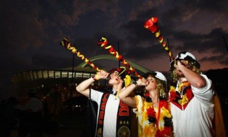 Some World Cup fans have embraced the vuvuzela horns.