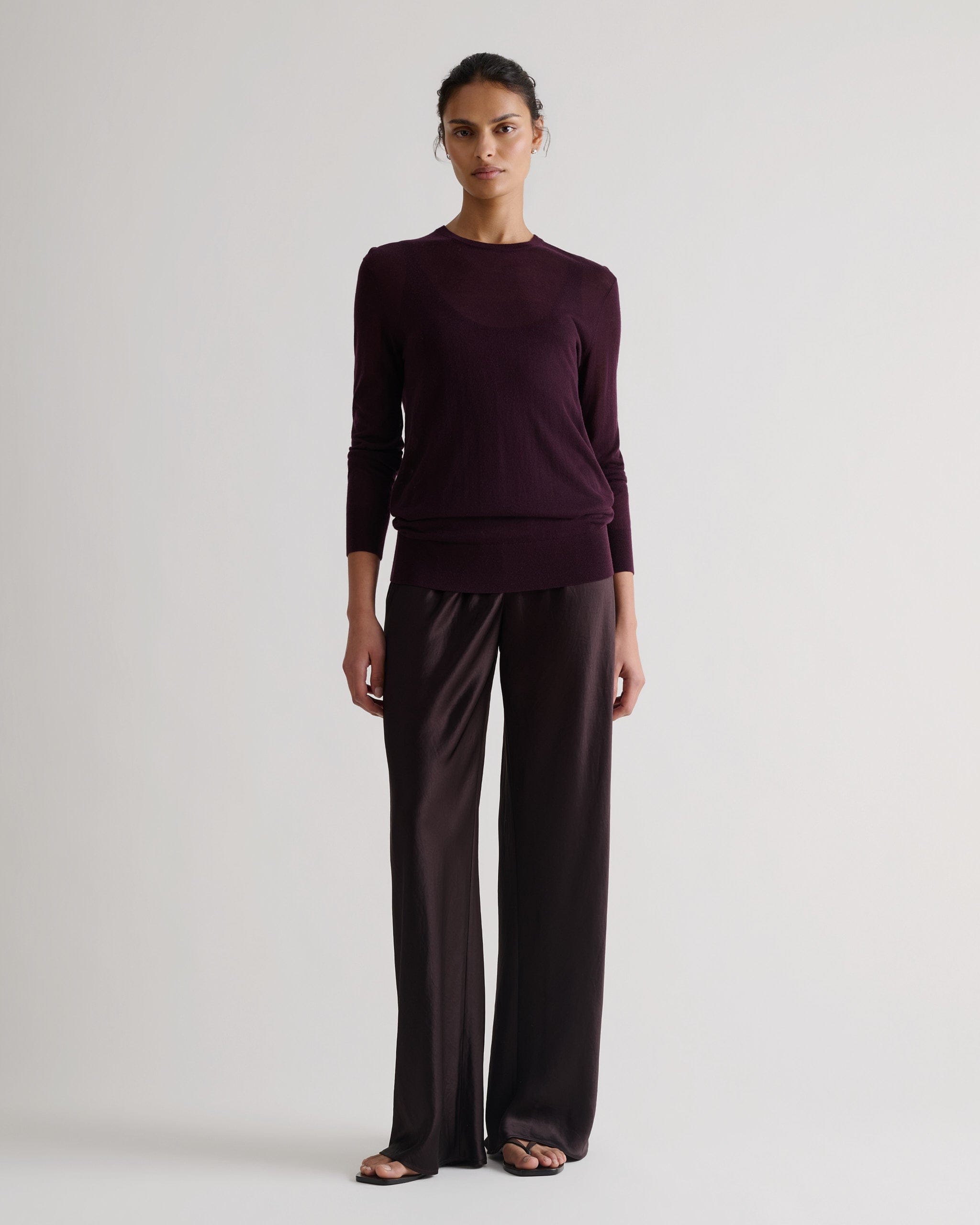 Women's Naia&amp;trade; Liquid Satin Bias Trouser - Chocolate - Chocolate / Xs