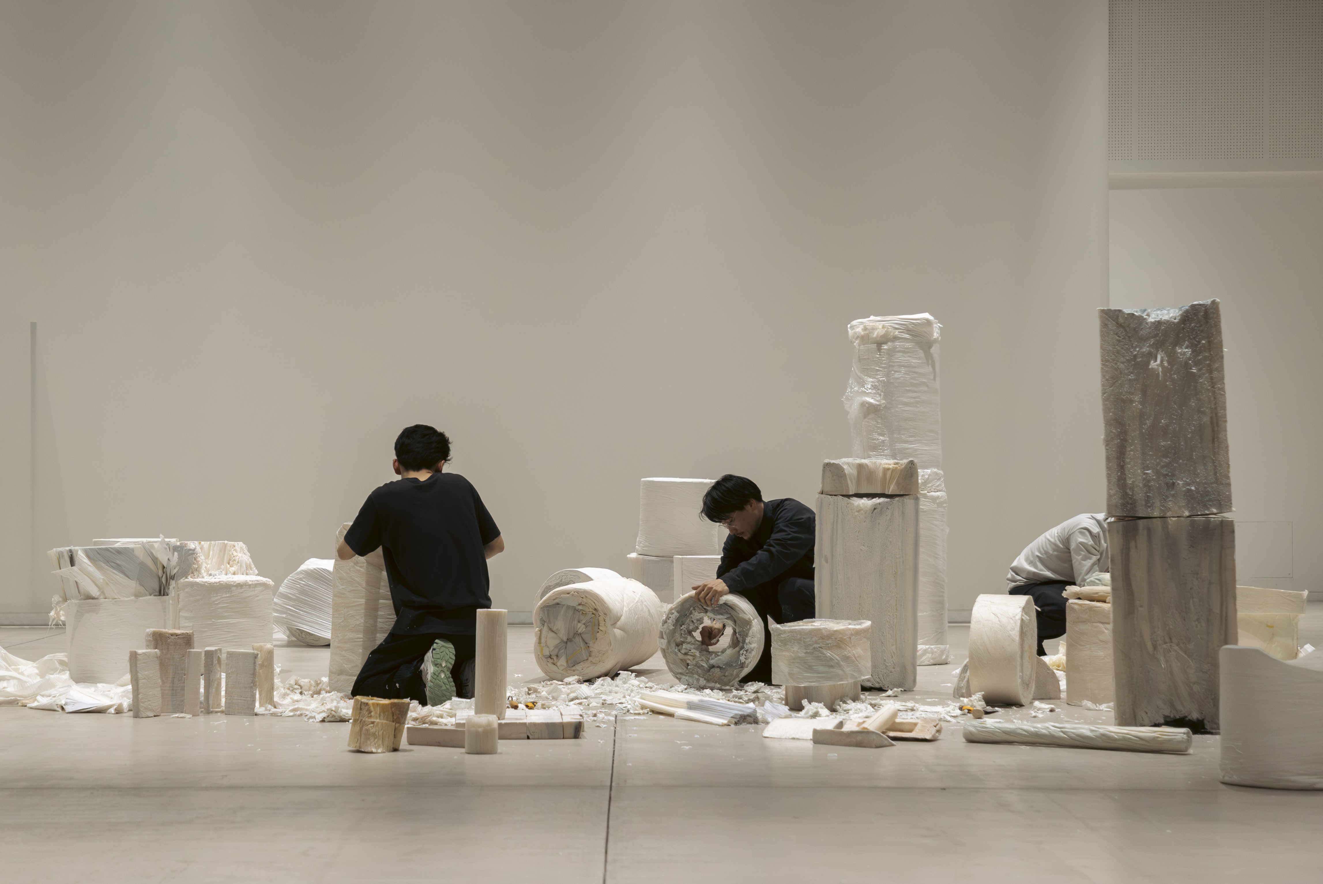 Issey Miyake making process for paper installation for Milan Design Week 2026