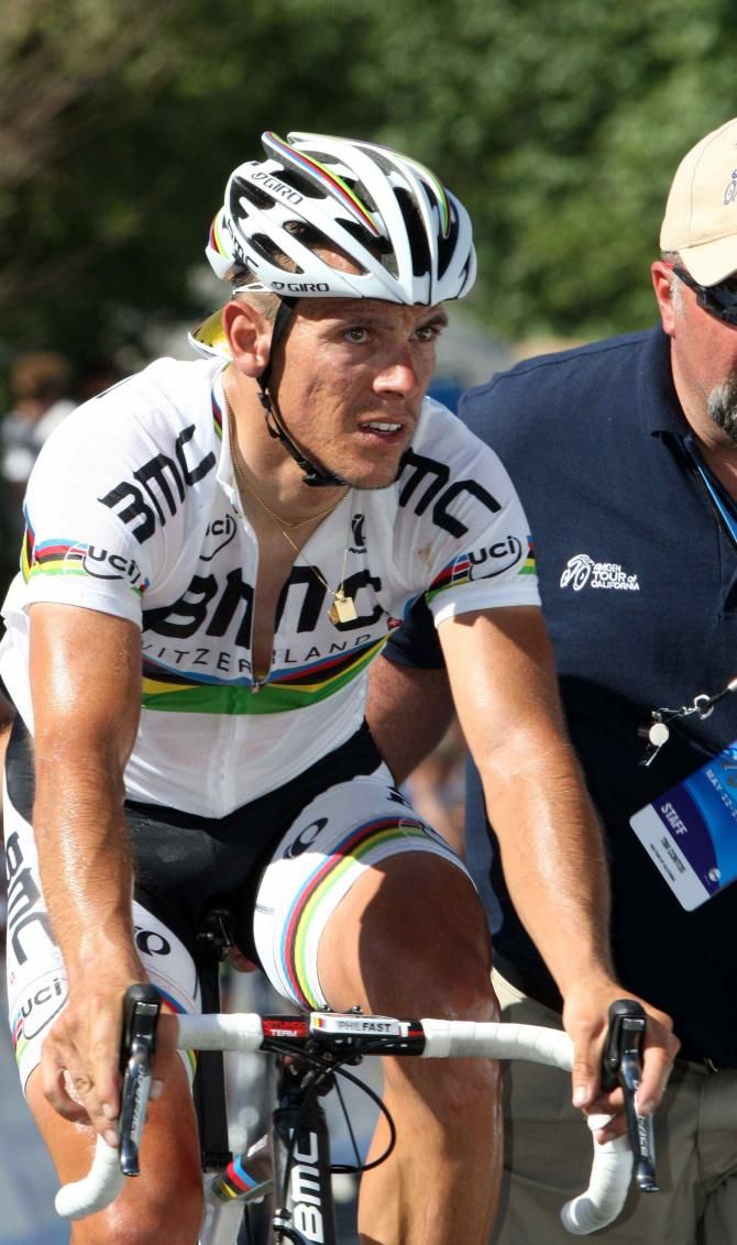 Gilbert (BMC) gave it his all at the base of the final climb for the team's leader Tejay van Garderen