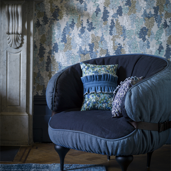 denim armchair