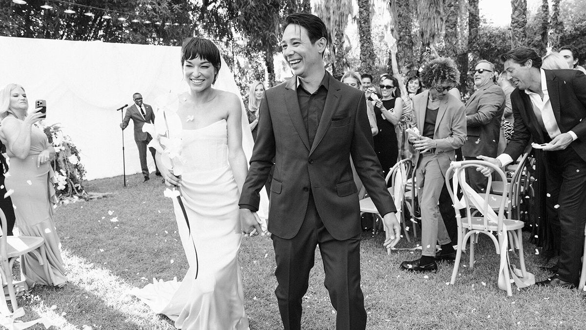 The Bride Wore a Custom One Of Look for Her Elevated Backyard-Style Wedding in Ojai