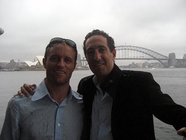 Dave Macca and me at Whitey's retirement harbour cruise.