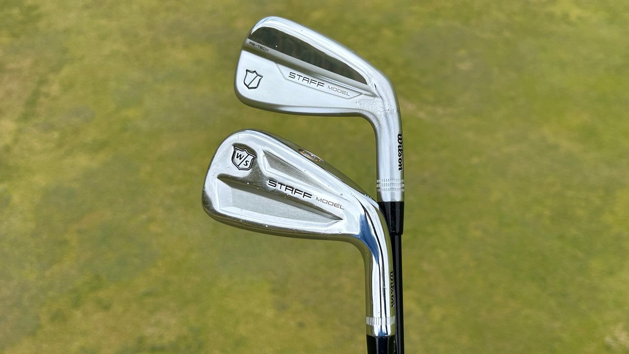 Photo of the Wilson Staff Model RB Utility Iron and its predecessor