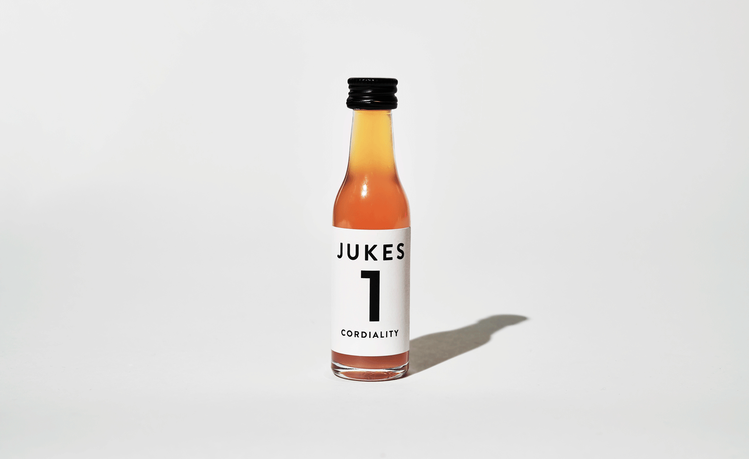 Jukes non-alcoholic cordials in numbered bottles
