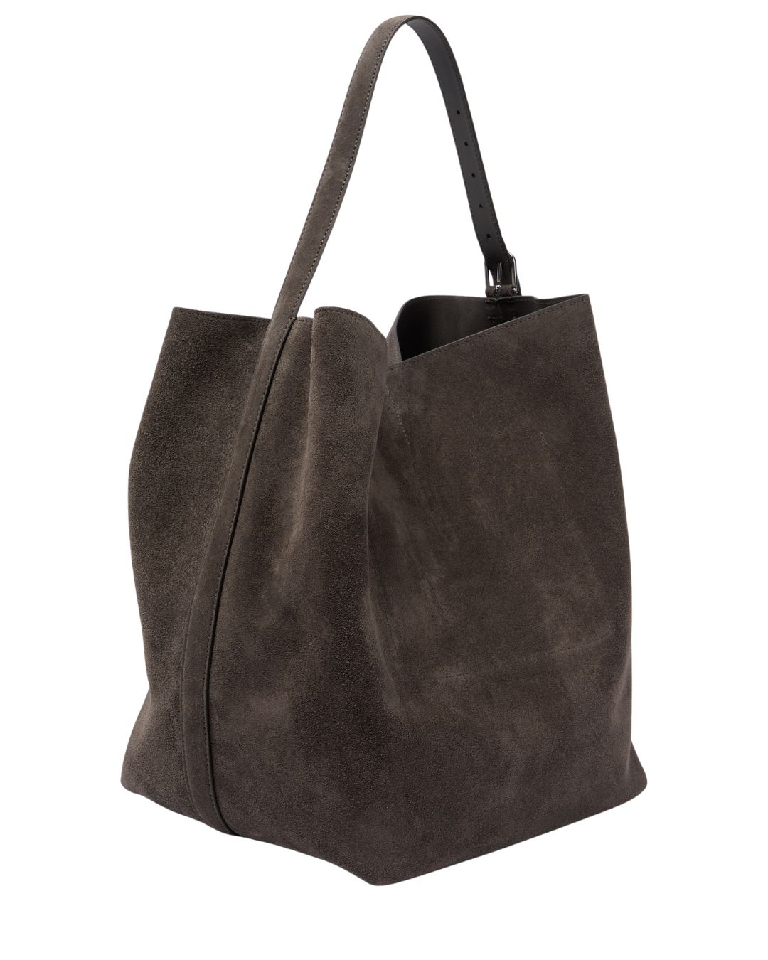toteme belted suede tote