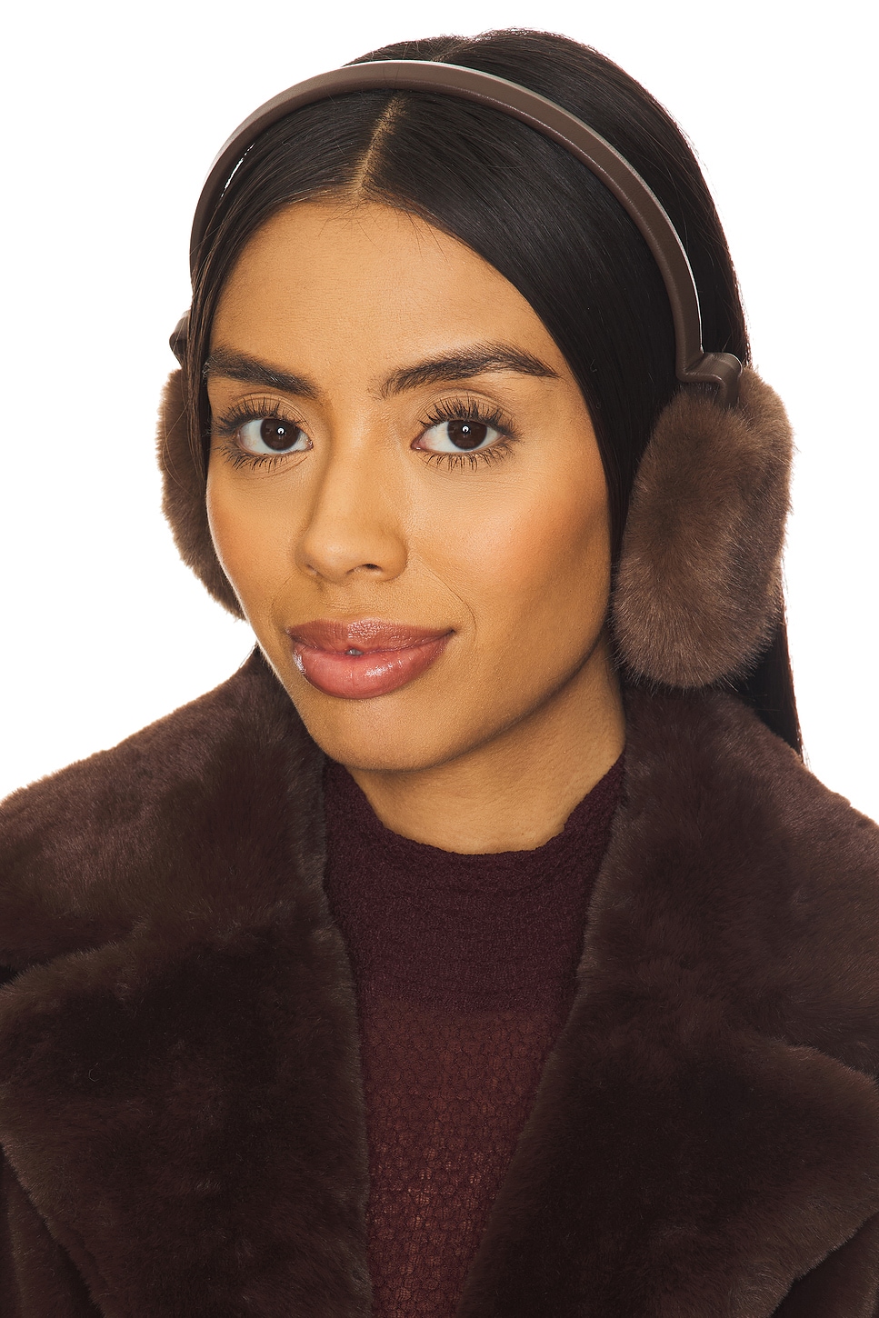 Faux Mink &amp; Leather Earmuffs