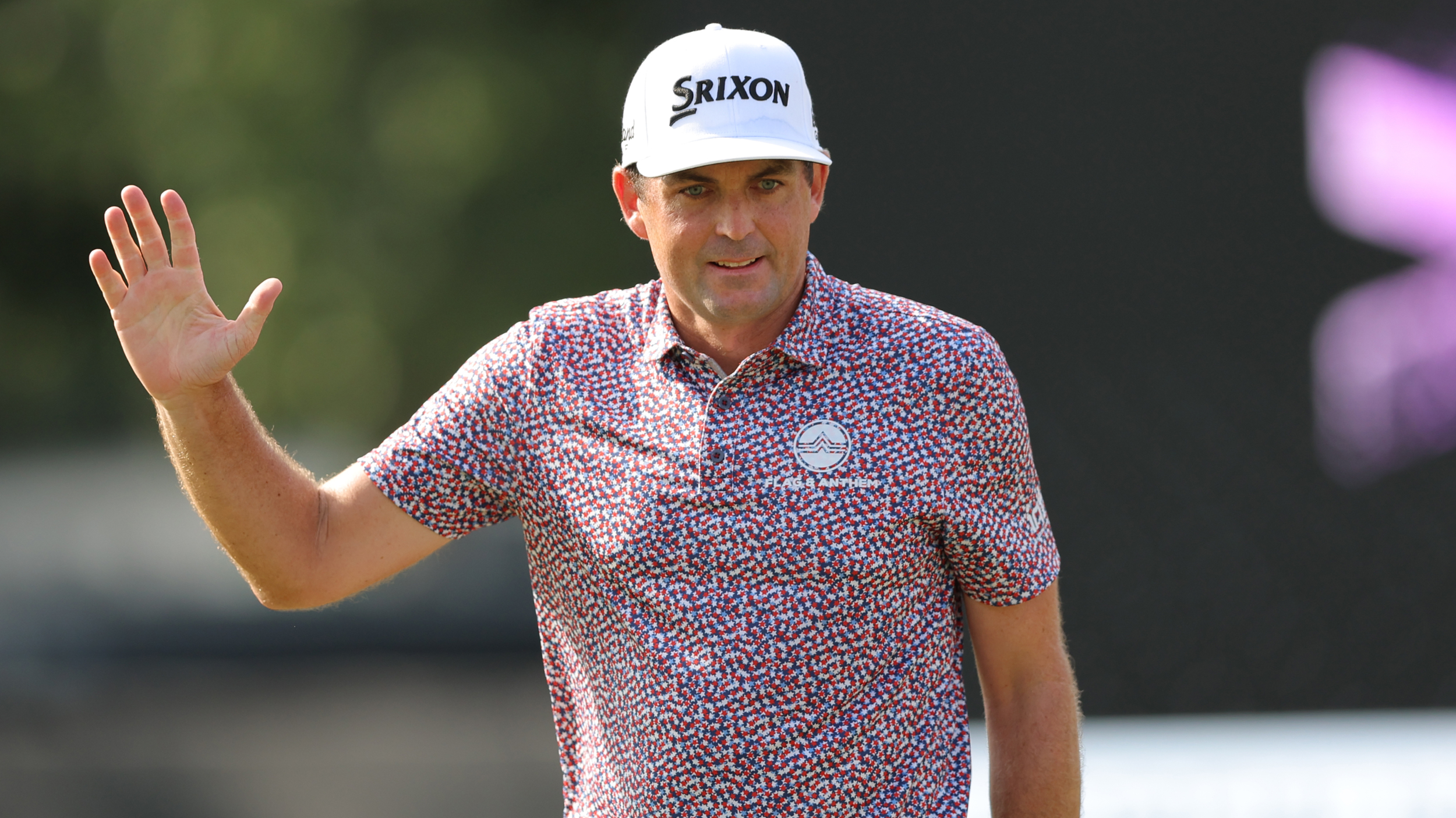 Keegan Bradley acknowledges the fans