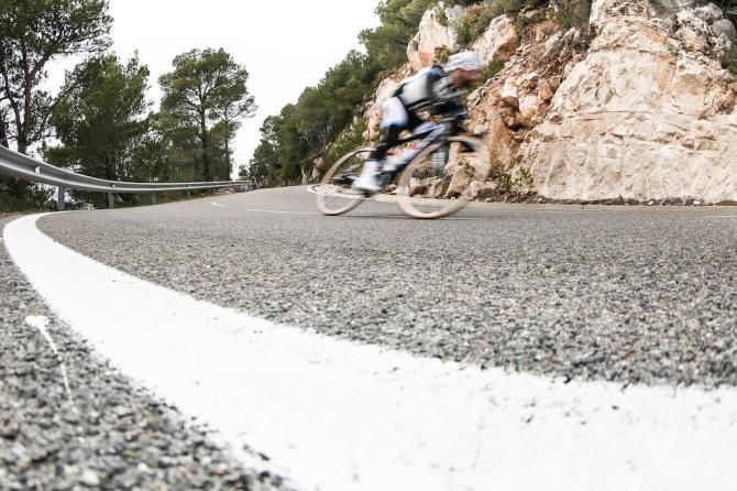 Giant Shimano testing out their descending skills