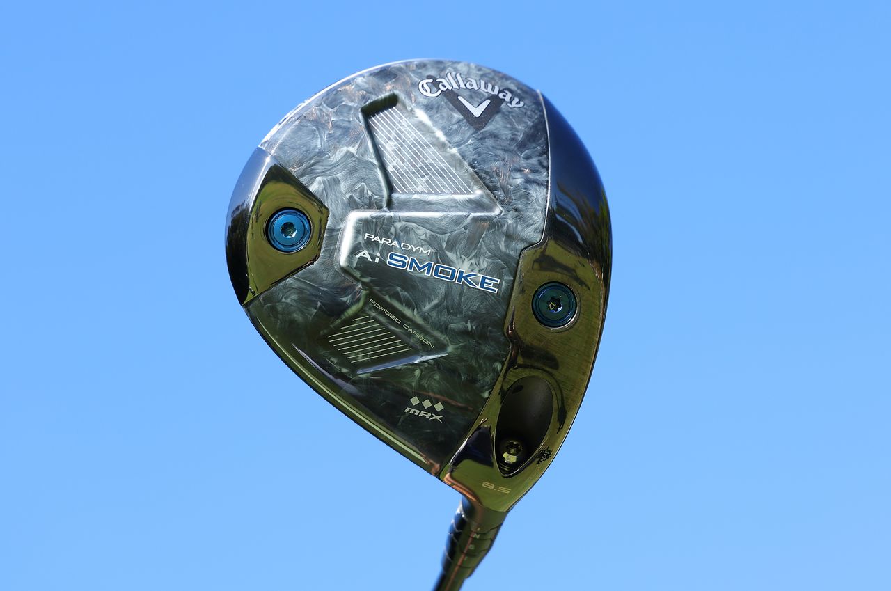 A close up of the sole on the Callaway Paradym Ai Smoke driver