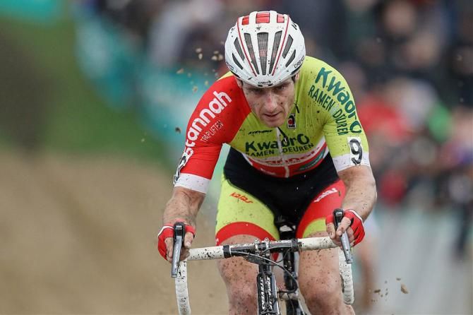 Martin Bina (Kwadro-Stannah) en route to a top-20 finish in Superprestige Ruddervoorde
