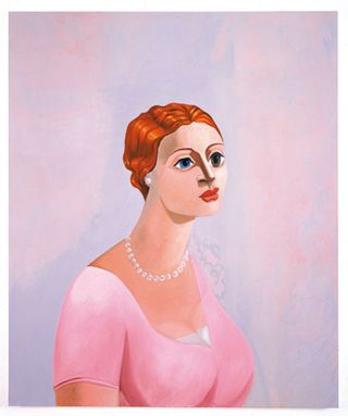At the Hayward Gallery: ’Portrait of a Woman’ by George Condo, 2002 From a private collection, London.